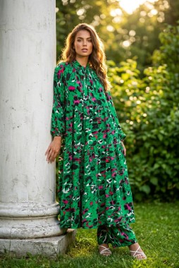 MARIETTA sukienka z tkaniny: szalona krowa