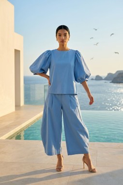 DENIM JEANS BABY BLUE komplet set OrtizMauii