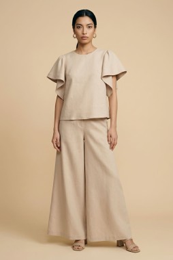 DENIM JEANS BEŻ komplet set SERENA