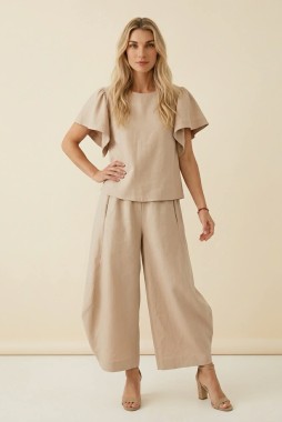 DENIM JEANS BEŻ komplet set SerenaMauii