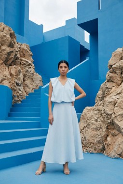 LATO 2026 Komplet DONATAKOŁO jedwab BABY BLUE