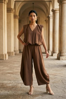 LATO 2026 Komplet MAUIIDONATA jedwab CZEKOLADA