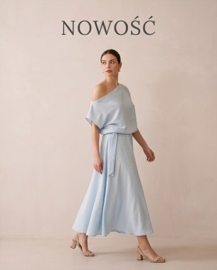 LATO 2026 Komplet RAMIĘKOŁO jedwab SKY BLUE